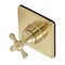Kingston Brass KS3047BX Single-Handle Three-Way Diverter Valve with Trim Kit, Brushed Brass KS3047BX - alternate 1